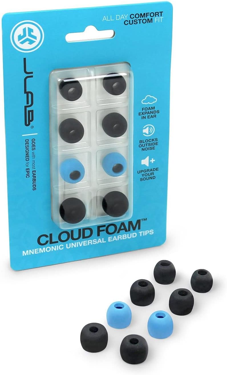 JLab Go Air Pop True Wireless Bluetooth Earbuds + Charging Case | Slate | Dual Connect | IPX4 Sweat Resistance | Bluetooth 5.1 Connection Cloud Foam Mnemonic Earbud Tips