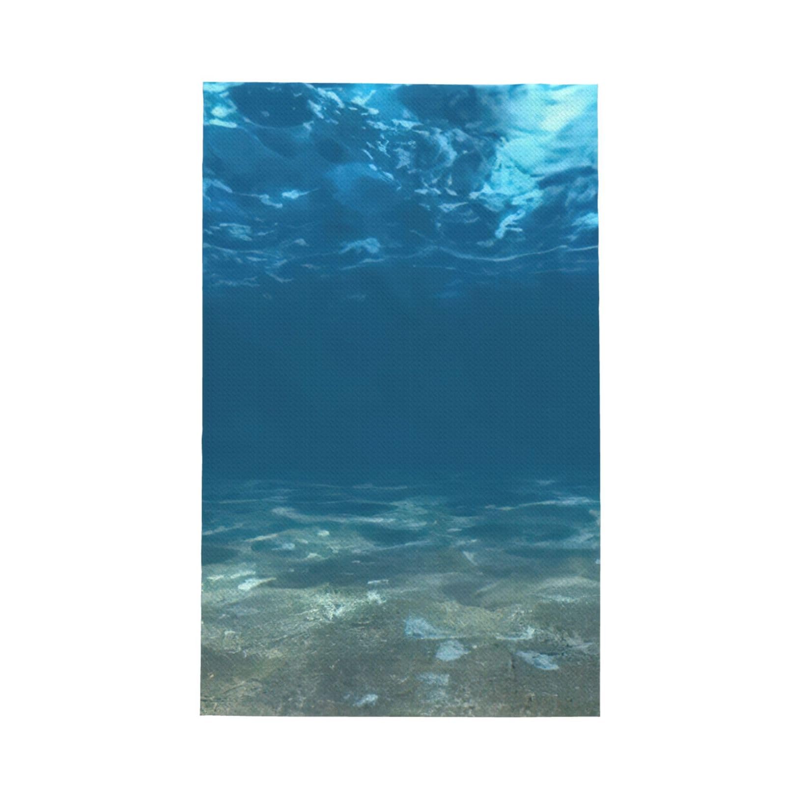 CKGODGF Blue Ocean Sea Wavy Seascape Print Absorbent Waffle Dishcloths,Kitchen Towels With Hanging Loops,Tea Towels.