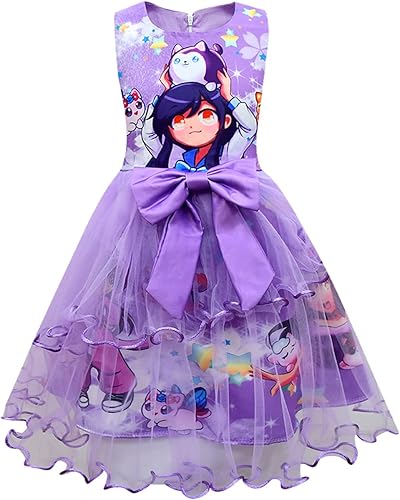 Short Sleeve Tulle Tutu Costume Lovely Cartoon Dress