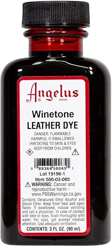 Angelus Tinte para cuero, 3 oz, color vino