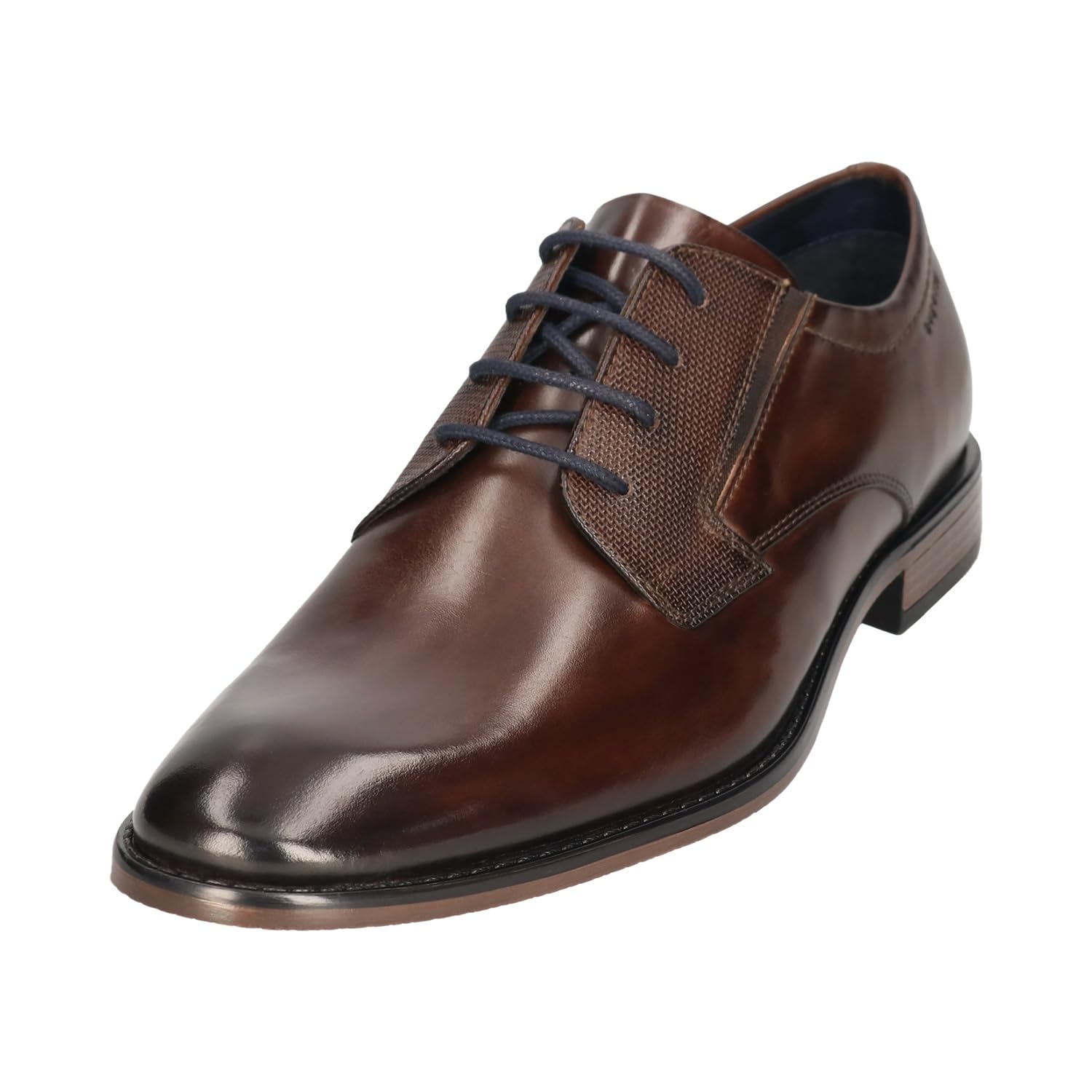 bugatti Men's Derby-schnürschuh mit Geprägten Elementen Lace-up, Dark Brown, 9 UK