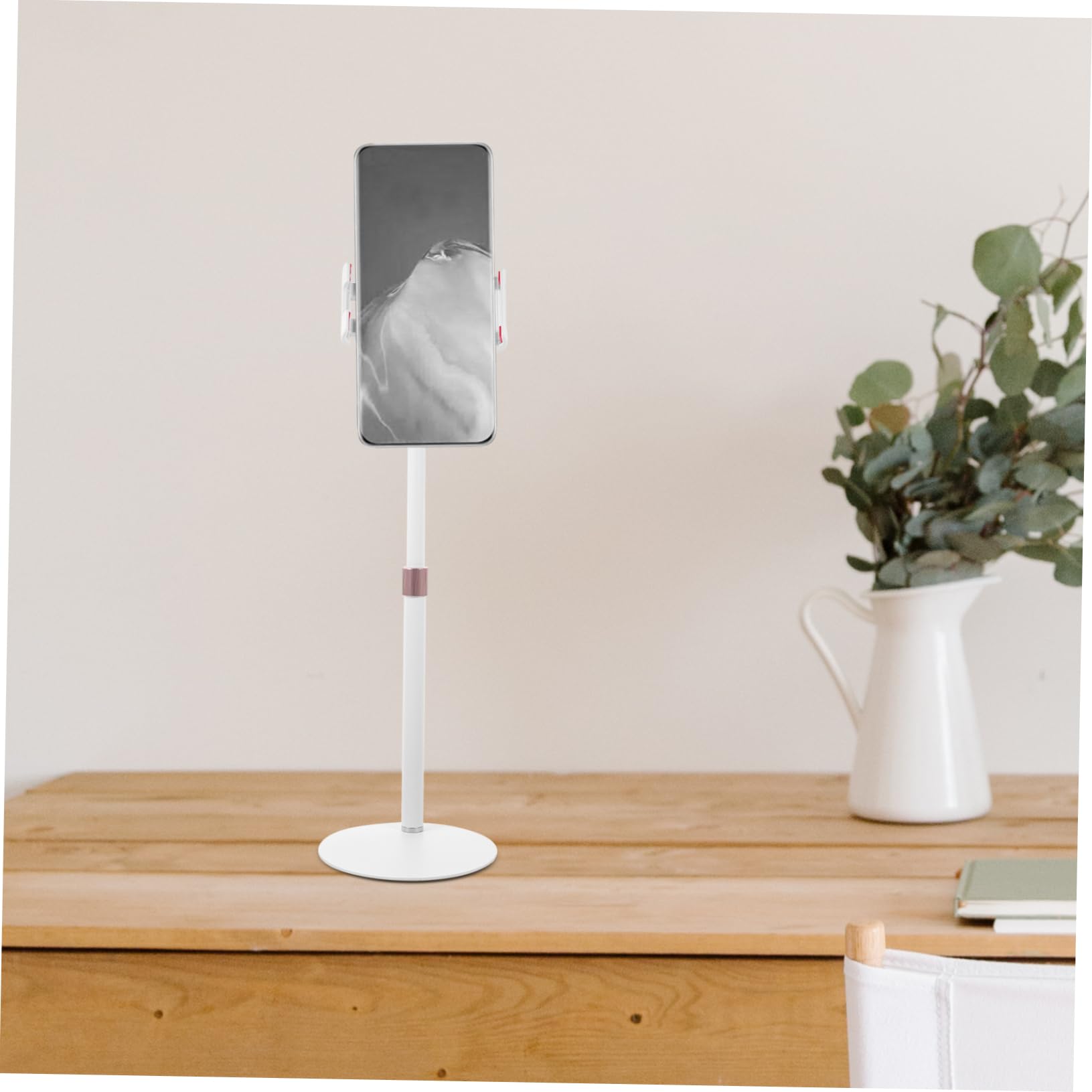 Homoyoyo Supporto da Scrivania Regolabile per Smartphone e Tablet in Lega di Alluminio e Abs, Design Creativo Stabilità Ottimale