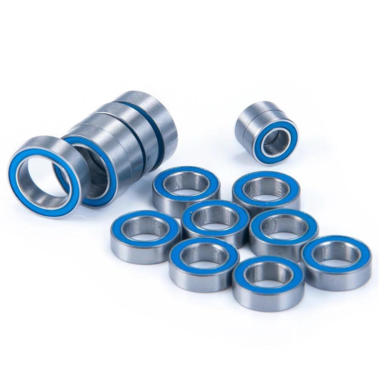Upgrade parts Compatible With Latrax Teton, For Latrax SST, For Latrax Rally, For Latrax Prerunner 15PCS Rubber Sealed Bearings Kit For 1/18 Upgrade Parts
