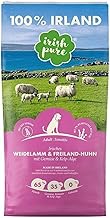 Irish Pure Trockenfutter Adult | 4kg | Weidelamm & Freiland-Huhn mit Kelp-Alge | Hoher Fleischanteil | Getreidefrei | Sensitiv | Hundetrockenfutter | Hundefutter für alle Rassen