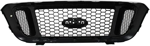 Miniatura 4 de Evan Fischer Conjunto de rejilla compatible con Ford Ranger 2004-2005, carcasa negra texturizada con inserto plateado pintado FO1200460