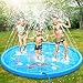 Produktbild Dookey Splash Pad Sprinkler Play Matte Großes Sommer Garten Wasserspielmatte für Kinder Aktivitäten/Party/Strand/Garten (hellblau)