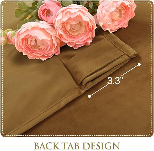 Miniatura 187 de StangH Cortinas verdes de terciopelo, cortinas extralargas para oscurecer la habitación del dormitorio, cortinas para sala de estar, cortina Verde