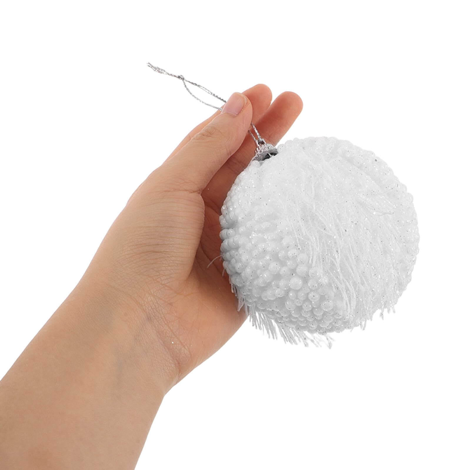 Didiseaon 12pezzi Palline Natalizie Bianche Ornamenti di Pizzo Infrangibili Mini Palline per Appendere all Albero di Natale Decorazioni per Feste e Accessori per Alberi di Natale