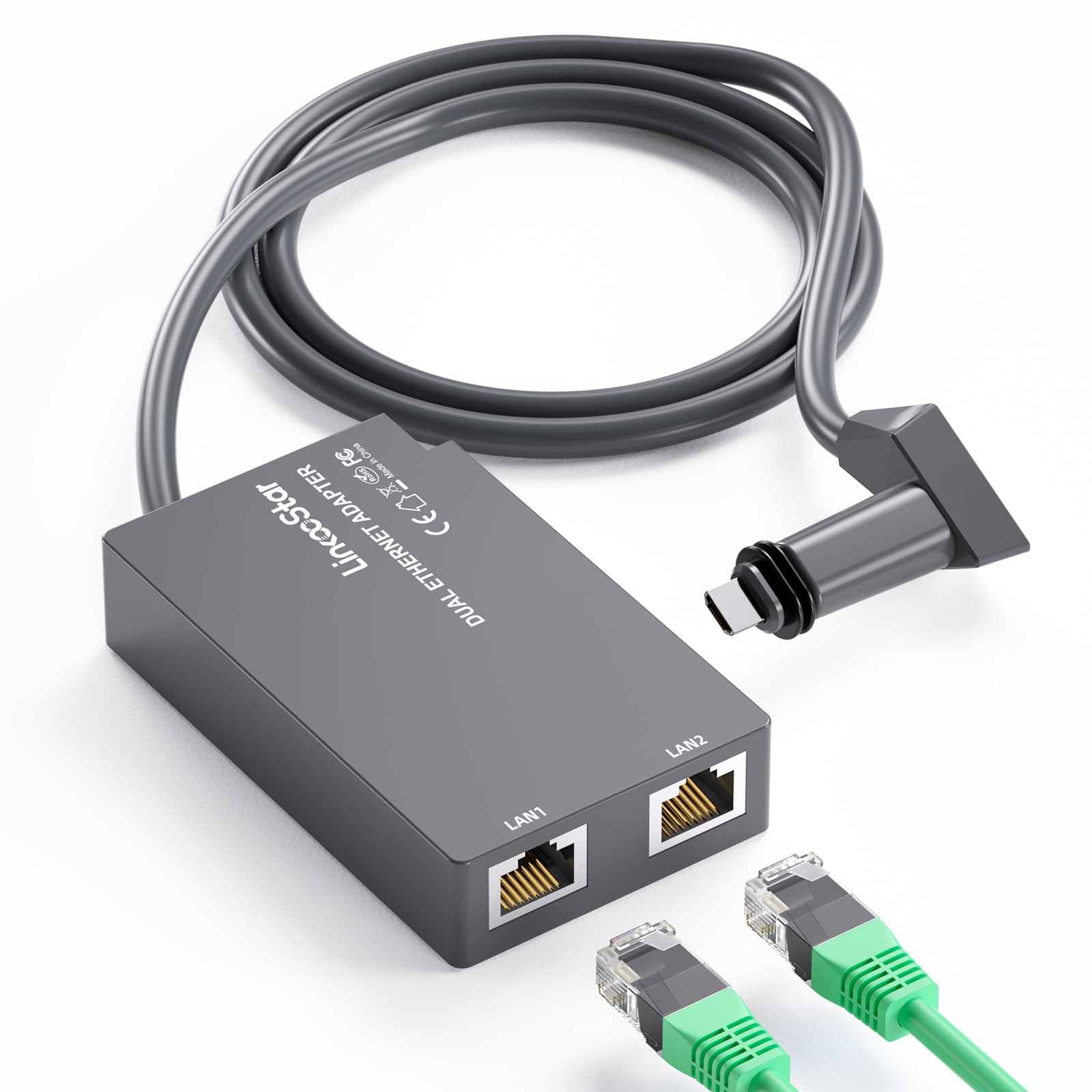 Adattatore Ethernet Per Starlink V2 - 1000Mbps, Connessione Stabile, Compatibile Gen 2, Cavo 1m
