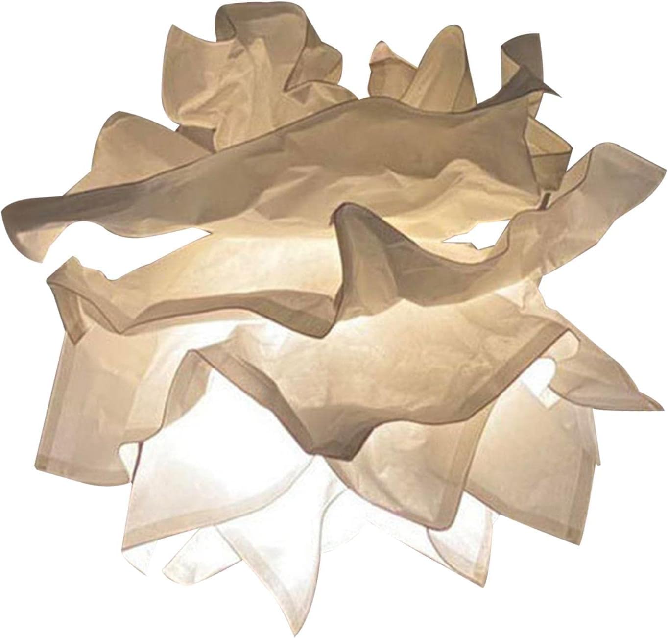 Lampa papierowa w cieniu sufit Lekka pokrywa Lekka biała kwiatowe wystrój abażury, White S.