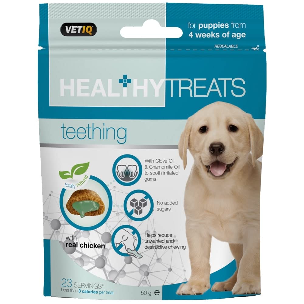 Mark & Chappell Healthy Teething Dental Dog Treats, Real Chicken Flavor, 50g, Soothes Irritated Gums with Clove Oil, Chamomile & Peppermint, No Added Sugar, Reduces Unwanted Chewing (B0BBFV3KZR) Amazon Price History, Amazon Price Tracker