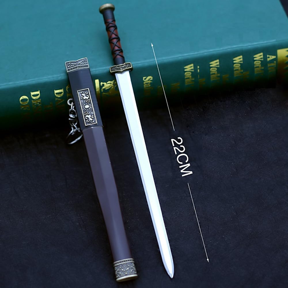 1/6 Scale 8.66'' Full Metal Ancient Sword Blade Weapon Toy Model for 12'' Action Figure Body Custom Accessories (hanjian)