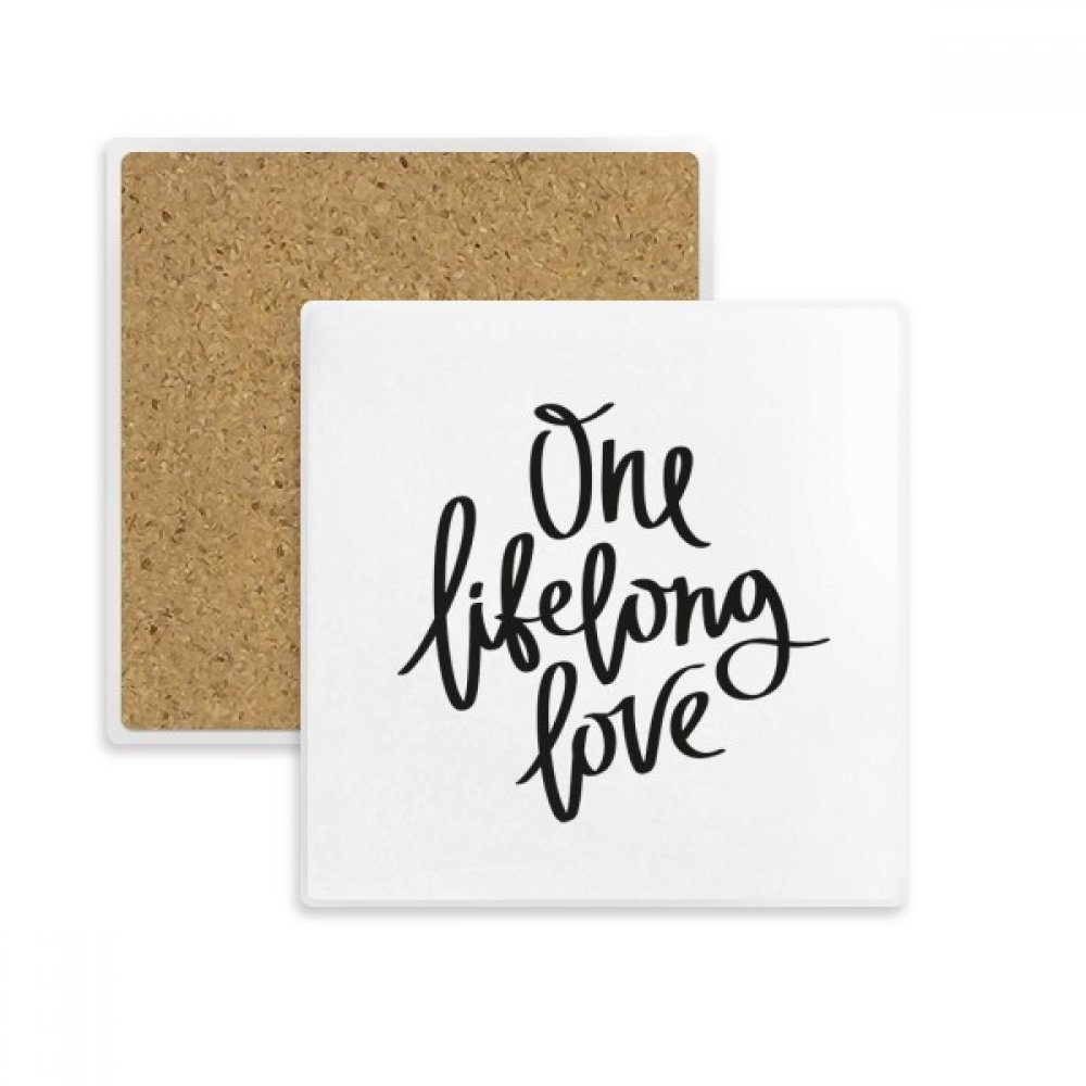 Citation Un Lifelong Amour sous-verre en pierre pour des moments doux