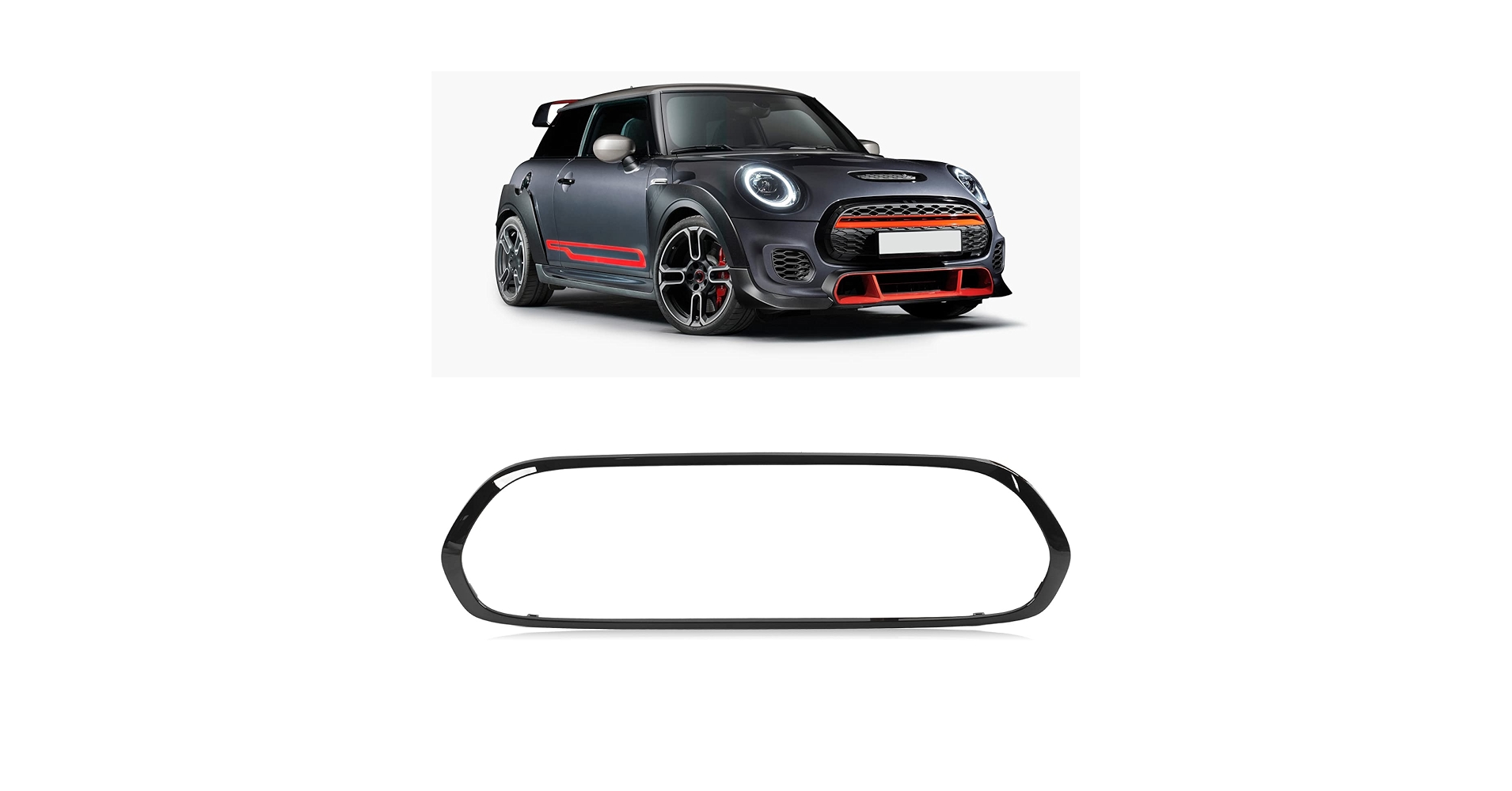 BMWミニF55.F56.F57前期.中期ブラックフロントグリルフレーム交換用 BMW MINI 純正 F55 F56 F57 フロント グリル フレーム カバー