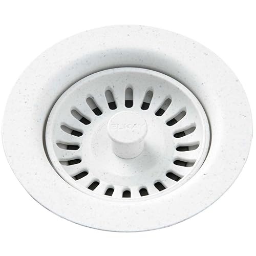 Elkay LKQS35WH Polymer Drain Fitting with Removable Basket Strainer and