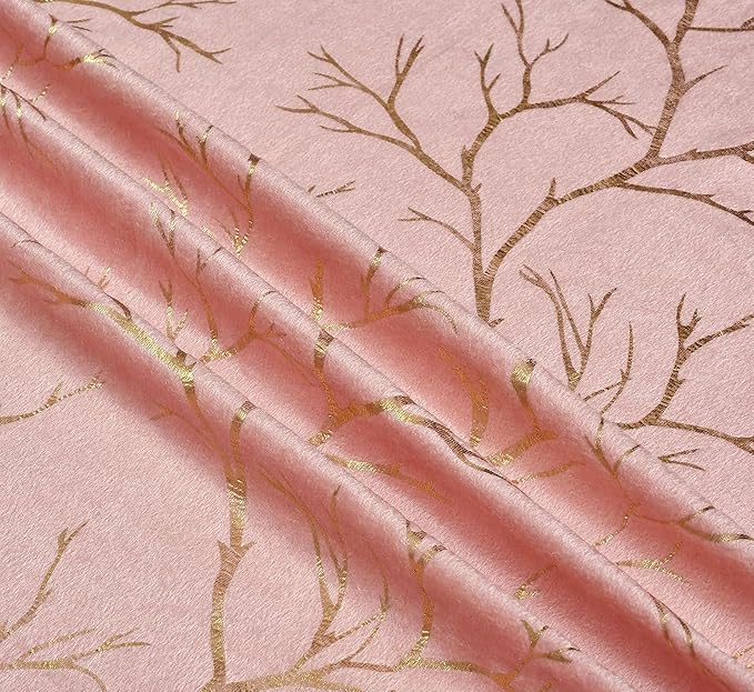 Image of Homefab India Velvet Curtain Room Darkening - Window 5 feet, Pack of 1 Panel, Light Pink