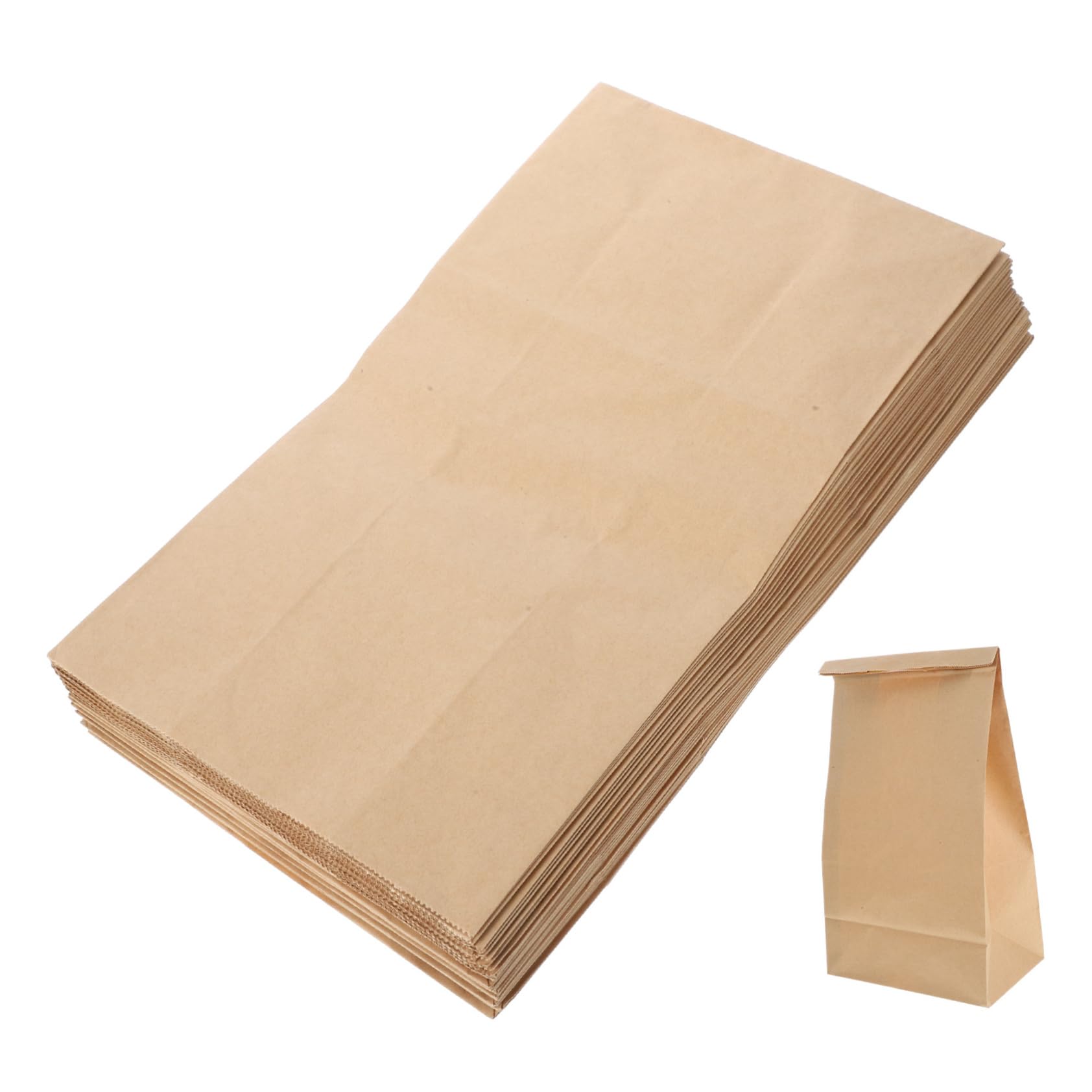 50 Piezas Bolsas De Papel Kraft Para Panadería Unidades Bolsas Para Galletas Para Empaquetar Comida Regalos o Eventos