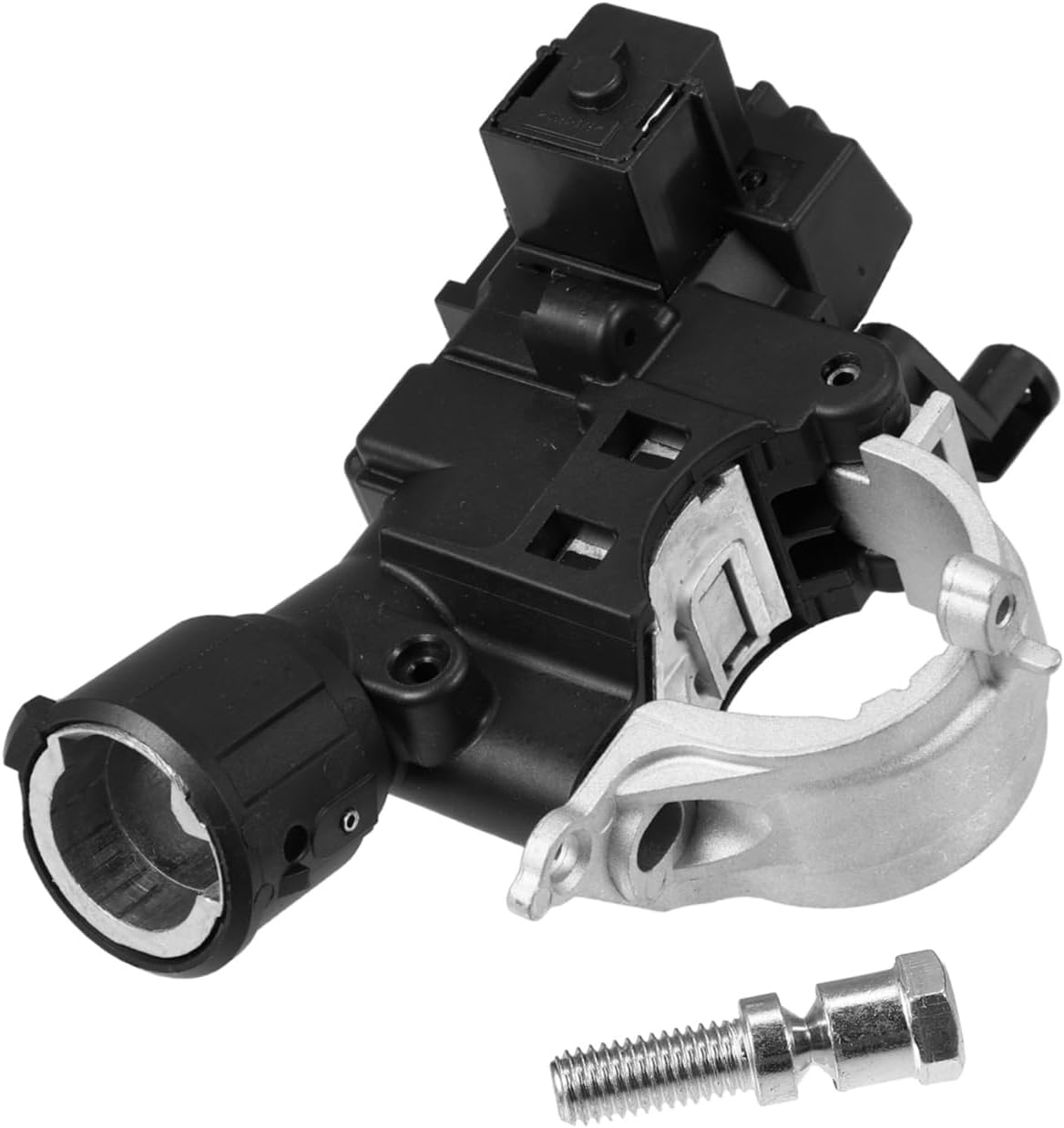 Ignition Lock Housing, Ignition Switch Lock Cylinder, for Ford Escape 2008-2010, ABS Metal, with Bolt, NO.9L8Z3511A, Black Silver Tone, 1 Set Item Replacement