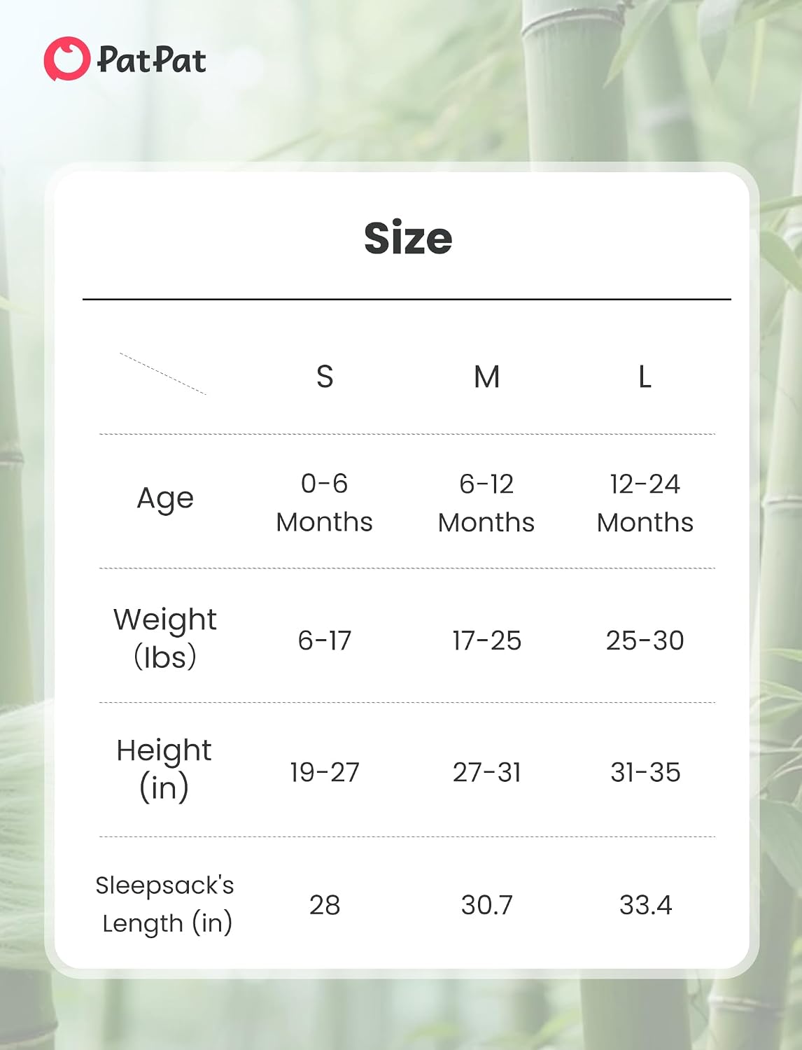 PATPAT Bamboo Viscose Baby Wearable Blanket (Sleep Sack Style), 0.5 TOG/1.0 TOG, Breathable & Soft, 2-Way Zipper, 0-24 Months