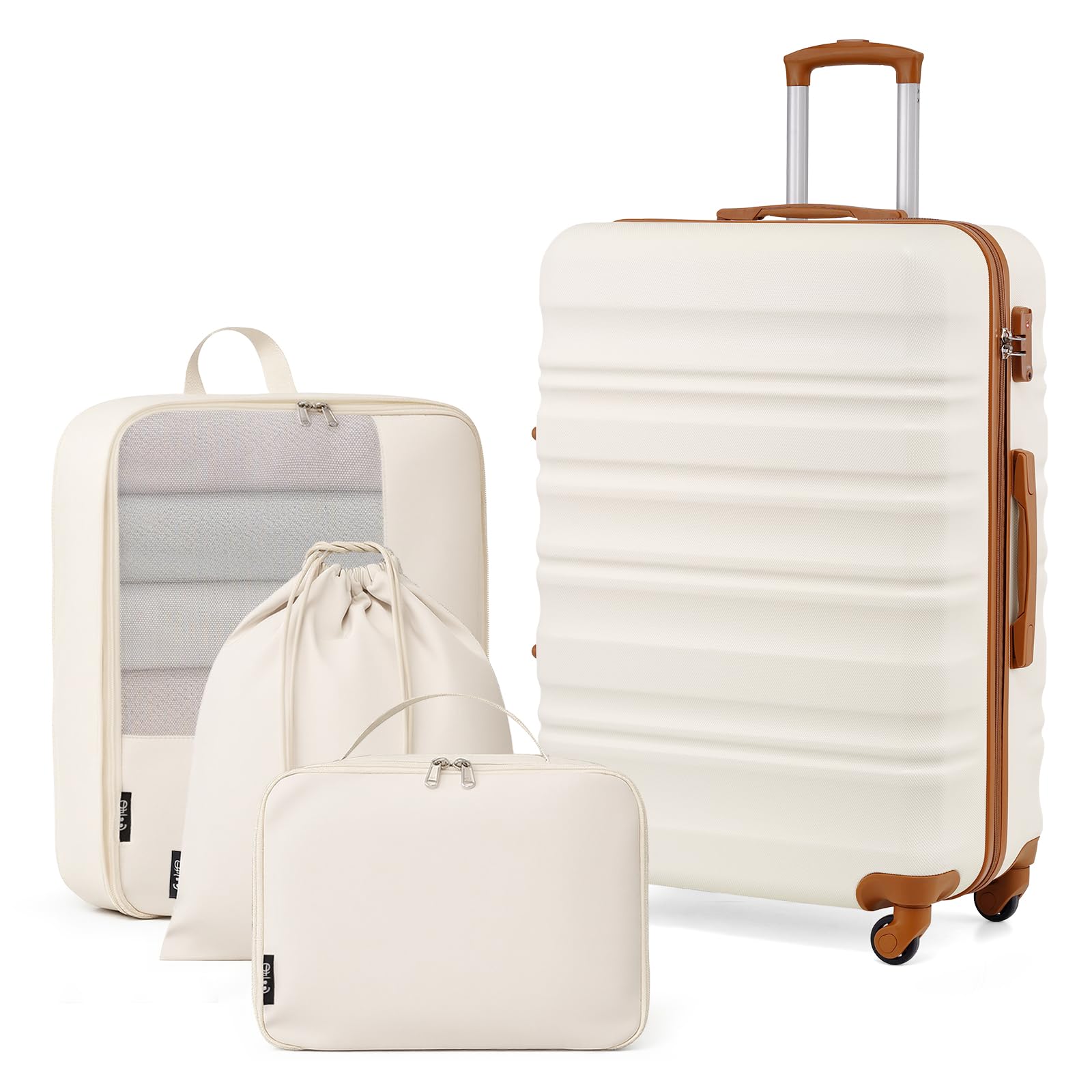 COOLIFE Hartschalen-Koffer Trolley Rollkoffer Reisekoffer mit TSA-Schloss und 4 Rollen