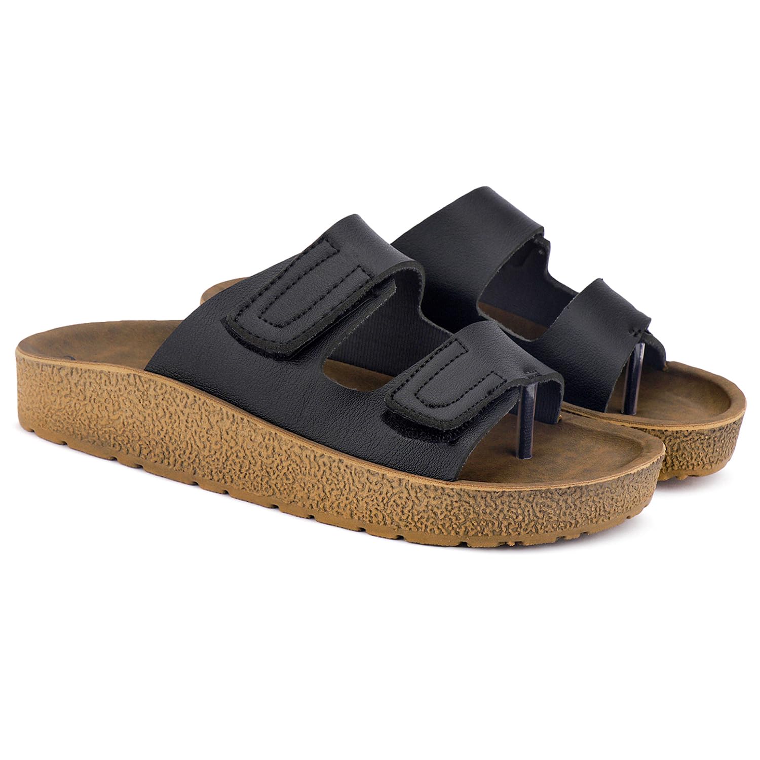 extra soft classic casual chappal with regular wear with black flats for men's