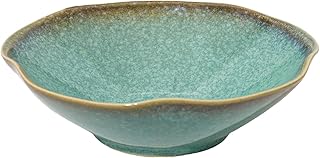 Decorative Bowl 7.6'' Ceramic, Ruffle Catch All Key Bowls for Entryway T...