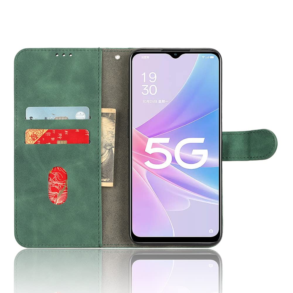 WOBURN Leather Folio Cover per Oppo A78 5G, Custodia in Pelle PU