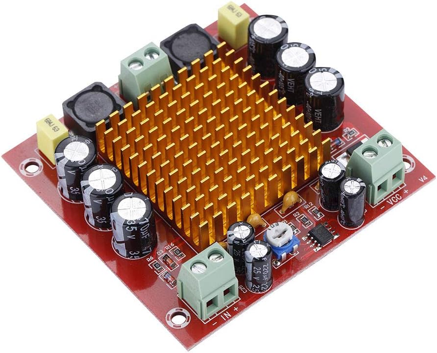Denash Power Amplifier, Reduce Distortion Stable Short Circuit Single Channel Amplifier Board 150W for Household for Electronic Equipment