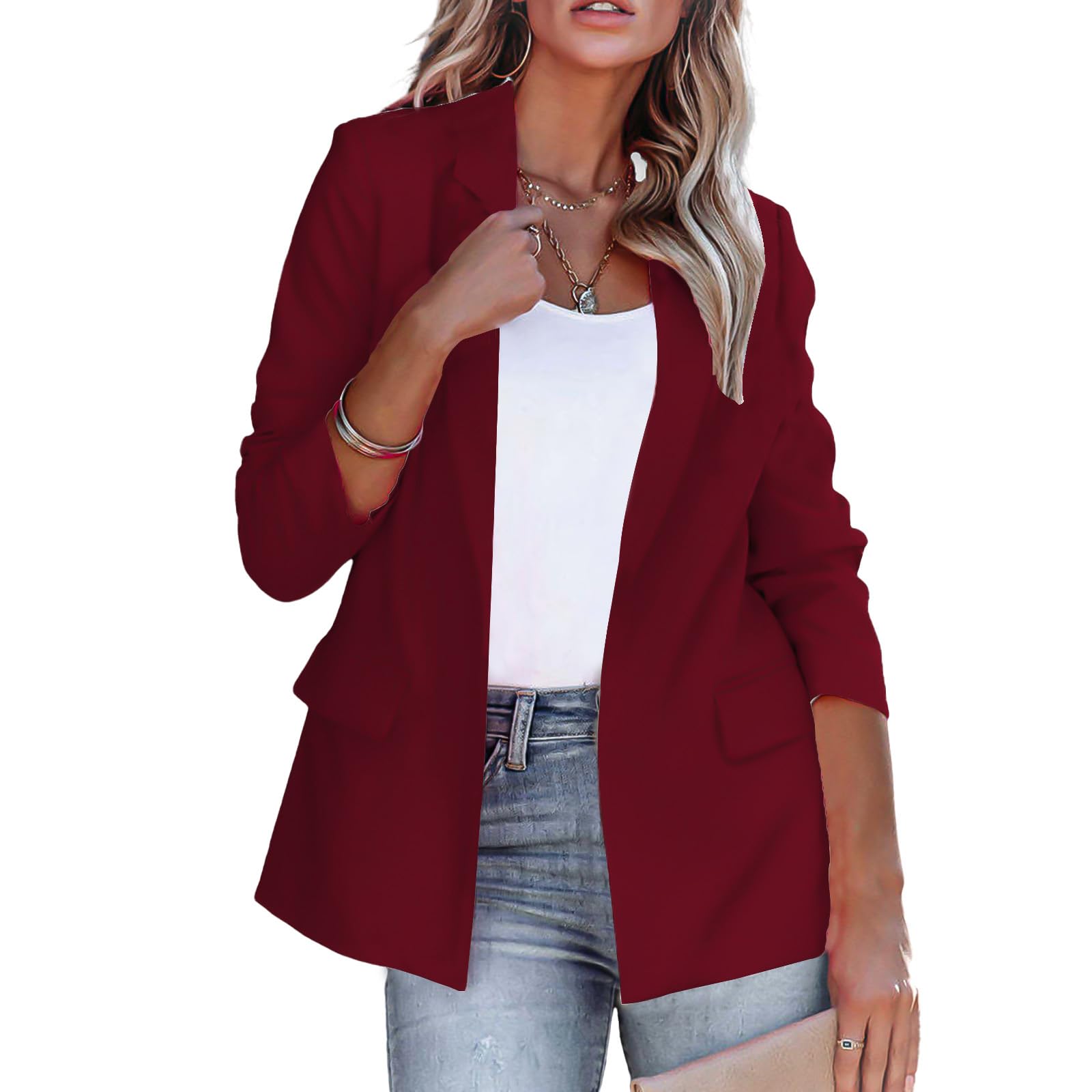 Women Blazers for Work Casual Business Office Blazer Jackets Open Front Long Sleeve Cardigan Suit Jacket for Women