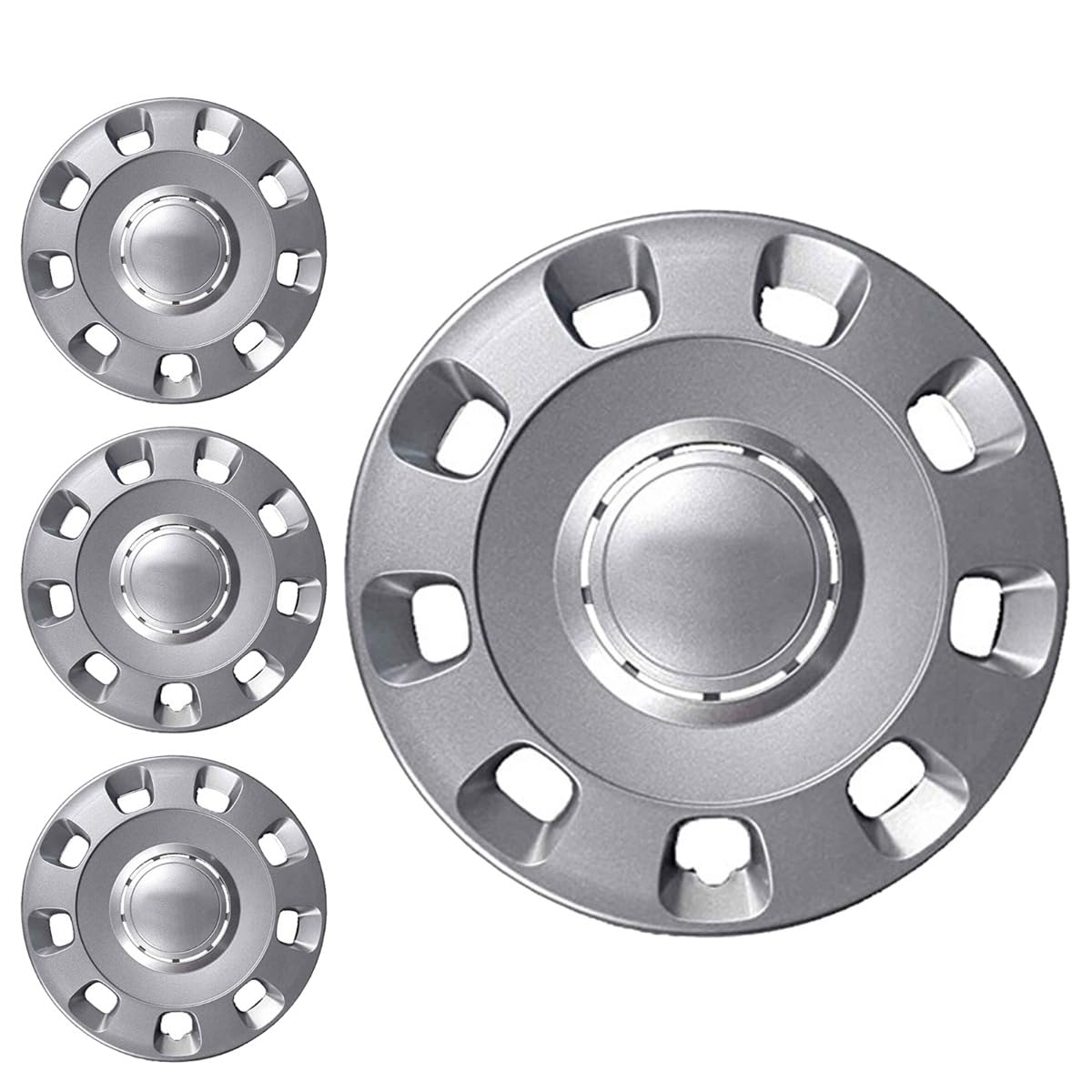 SERIE 4 BORCHIE - 4 COPRICERCHI COPPE RUOTA 14 PER FIAT 500 07->