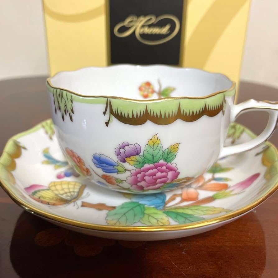 Amazon | ヘレンド クラウンオブヴィクトリア ティーカップソーサー  