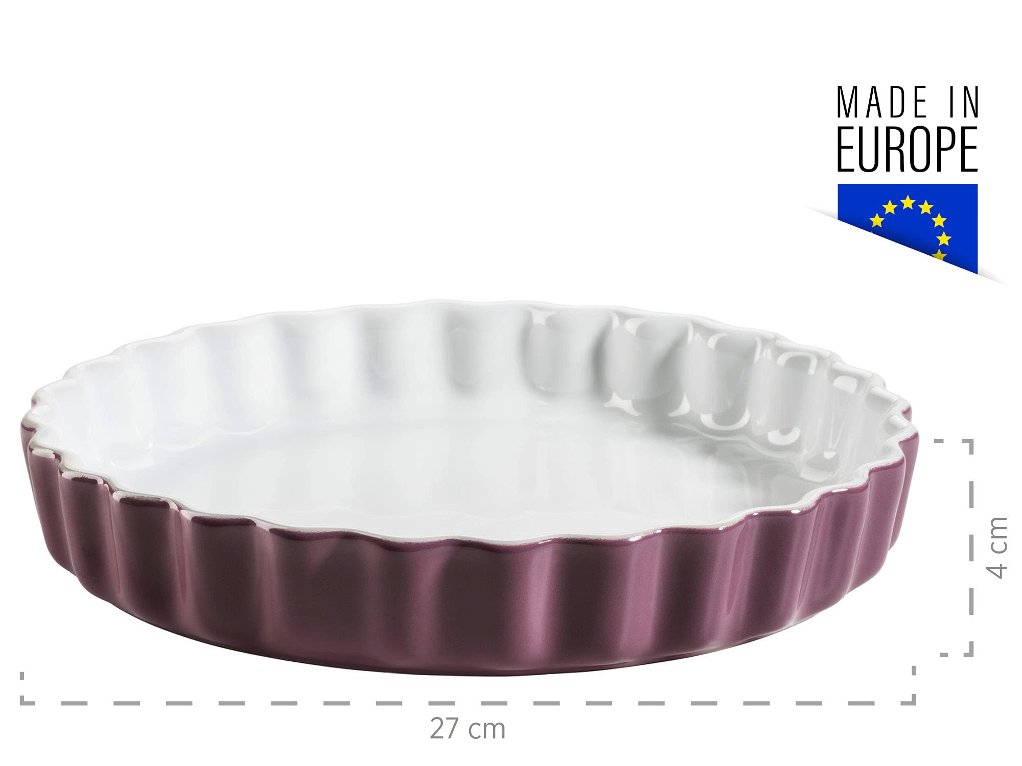 Mäser Molde para tarta, 27 cm, cerámica Kitchen Time Berry