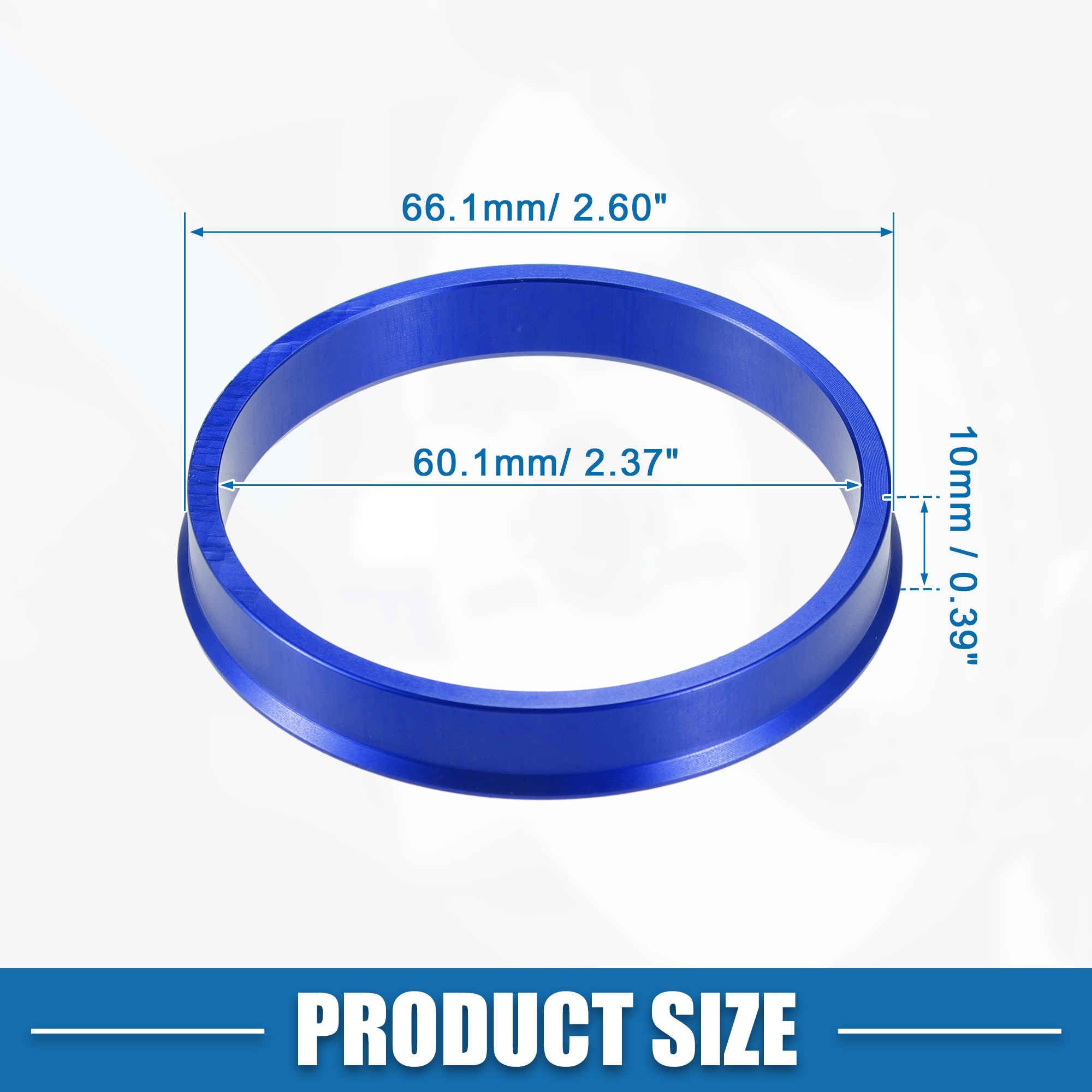 MACHSWON 4pcs 67.1 to 60.1mm Aluminum Alloy Car Hub Centric