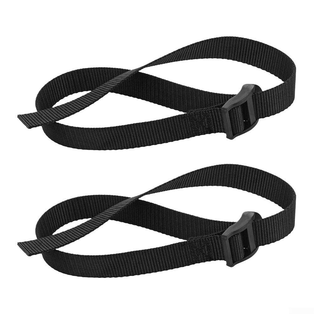 2 Pack Adjustable Foot Straps for Rowing Machines 77cm Polyester Straps with Reinforced Stitching for Indoor Rowing Use