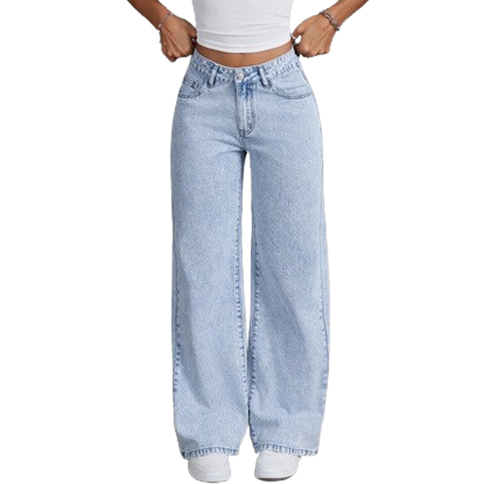 Baggy Jeans for Teen Girls Woman Bow Jeans High Waist Wide Leg Loose Pants Casual Cute Clothes