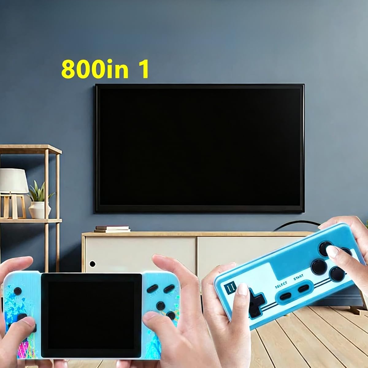 Mini-Spielkonsole Gameboy, Retro Spielekonsole, Unterstützt 2 Spieler und Kann an Den Fernseher Angeschlossen Werden, Vorinstalliert mit 800 Klassischen Spielen, 3,5-Zoll-LCD-Bildschirm