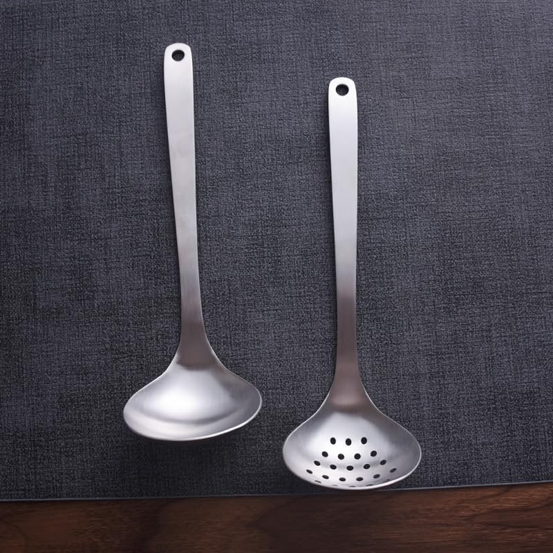 Silverware Flatware Set, 1/4/6/8/10/12 Pieces Japanese Long Handle Hot Pot Spoon Household Soup Shell Drawing Soup Spoon Large Spoon Porridge Spoon(6 Pieces)