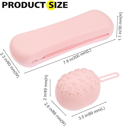 Miniatura 2 de Ruksifg Juego de soporte para brochas de maquillaje de viaje y soporte para esponja de maquillaje, bolsas de maquillaje de viaje para brochas y