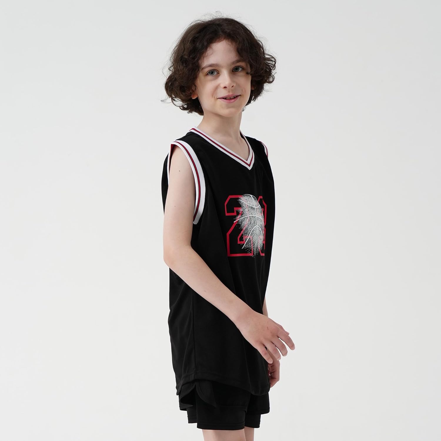 Cnins Kids Basketball Sports Jerseys for Youth Boys & Girls Basketball Athletic Training # 23 24 30 for Sports Fans - Image 4