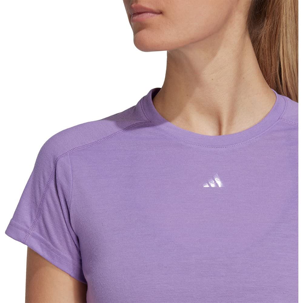 adidas Aeroready Train Essentials 3 Bar Logo Crop Tee T-Shirt à Manches Courtes Femme