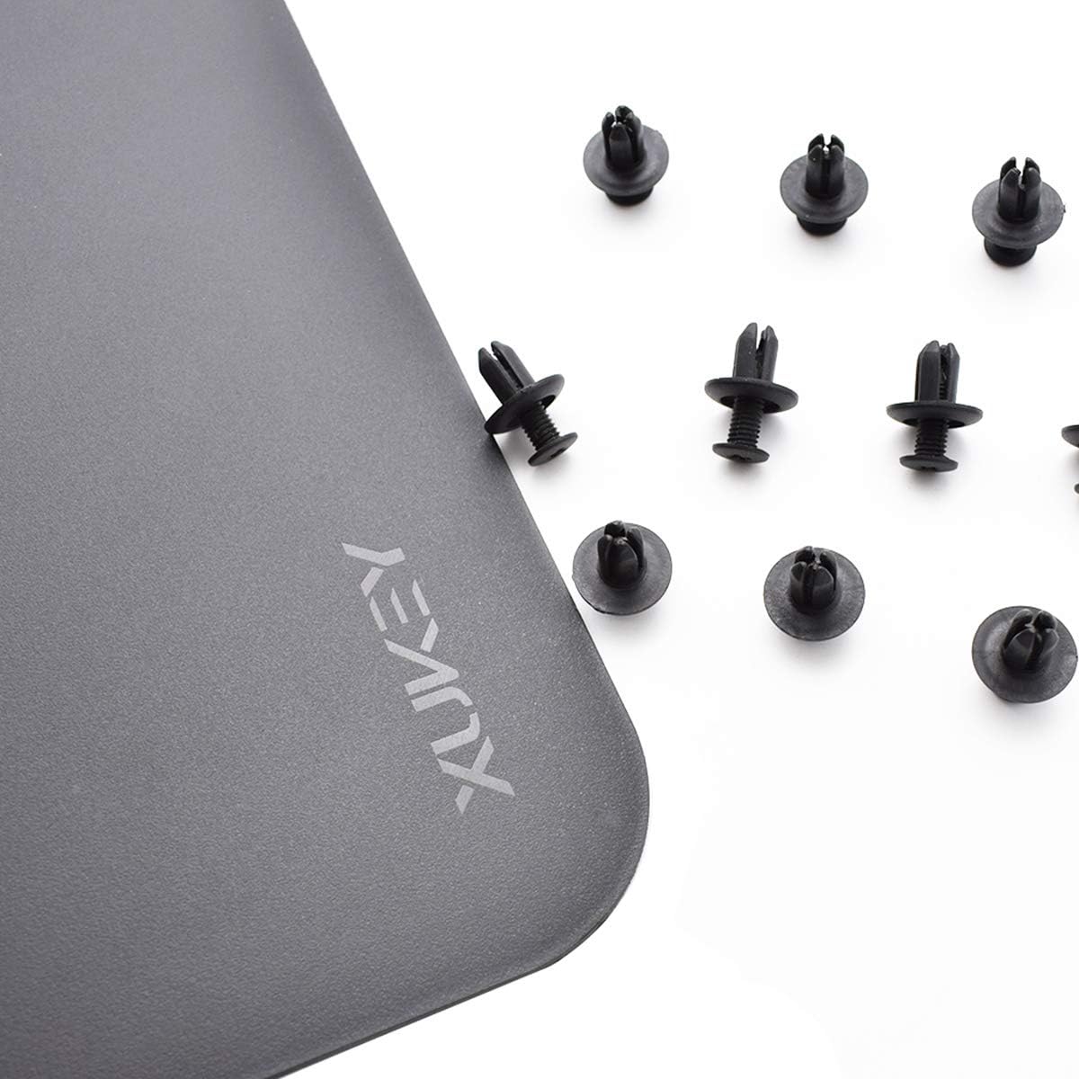 XUKEY 15" x 11.5" Black Splash Guards for Fiat 500 500C 500L 500X Racing Mud Flaps Mudflaps Mudguards Fender W/Clips