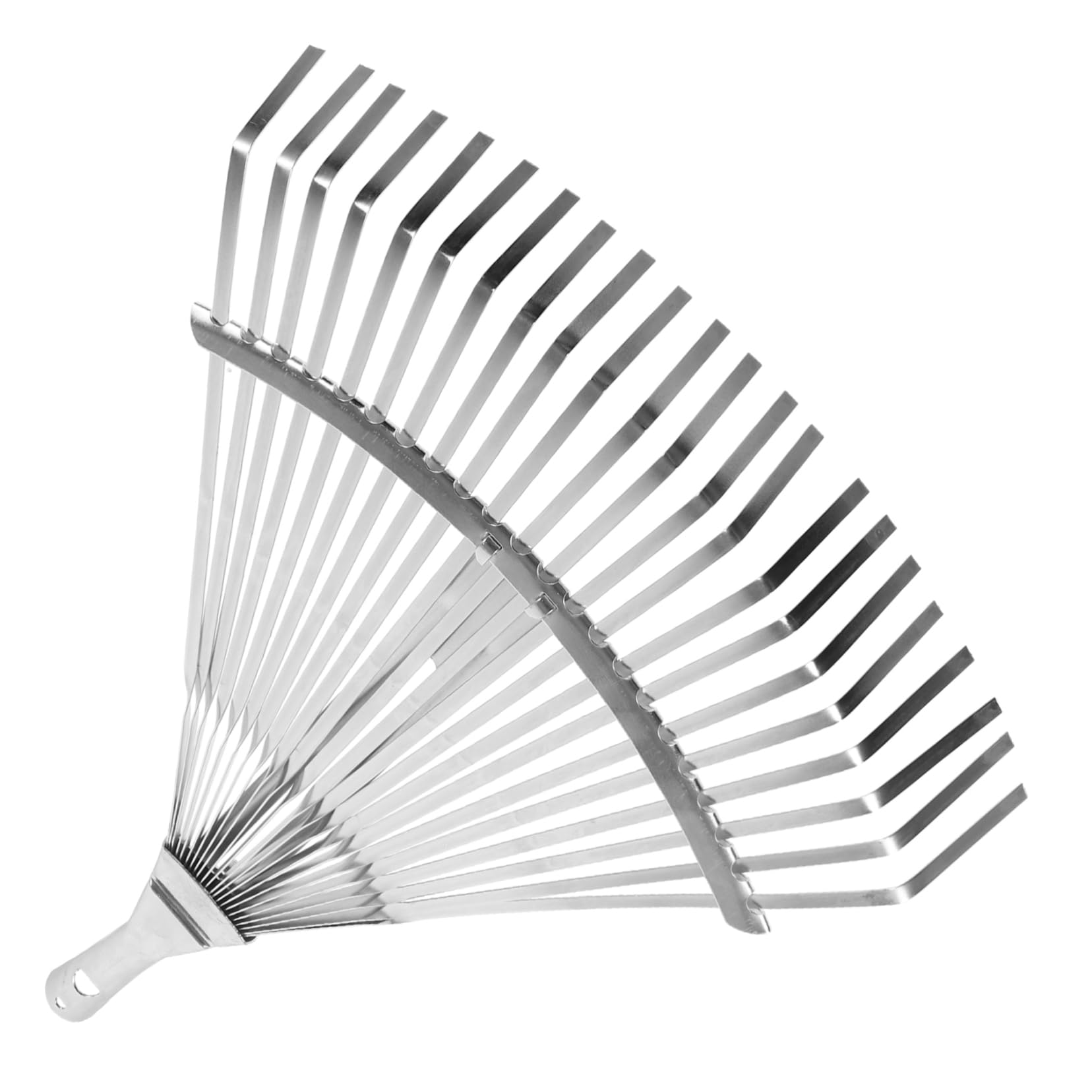 Rastrello da giardino in acciaio inox con manico estensibile, rastrello leggero e multifunzionale per giardinaggio efficiente e allentamento del terreno in spazi esterni