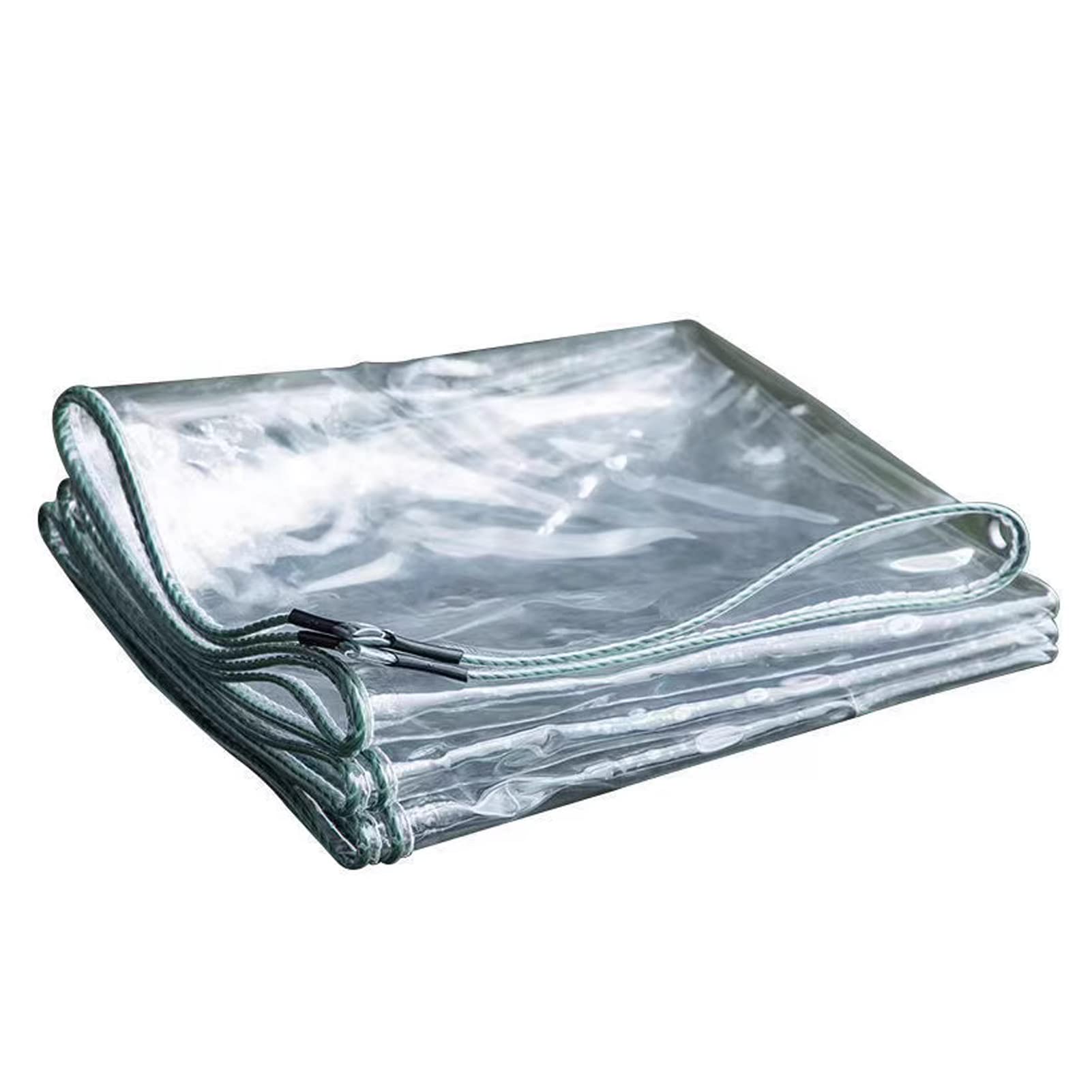 Lona de plástico transparente con ojales impermeable lámina de PVC resistente 1.2 x 1.5 m