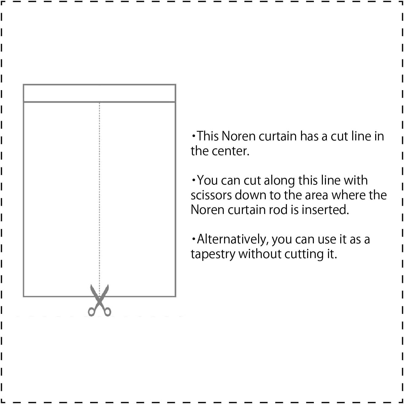 Japanese Curtain Noren Tapestry Curtains for Doorway Including Clips (Brown Cat)