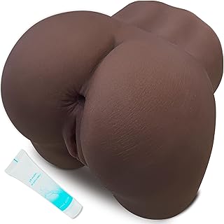Pocket Pussy for Men, Sex Doll Toys Male Masturbators - 2 in 1 Lifelike Male Sex Toys with Realistic Big Butt with Vagina Anal Adult Sex Doll for Sex Pleasure - Brown