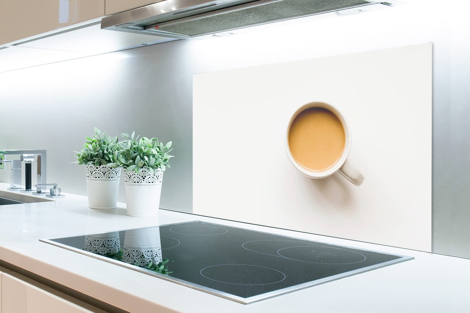 Crédence De Cuisine En Aluminium 3 Mm - Impression Verres Et Boissons - Protection Murale Anti-éclaboussures, 90x60 Cm