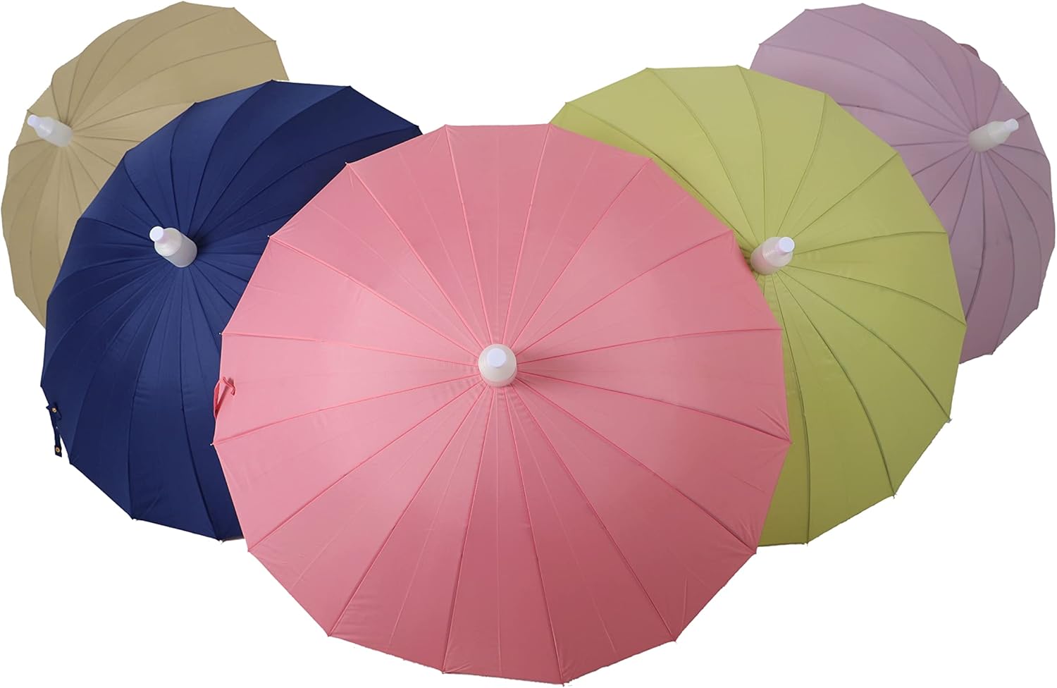 Rain Gutter Umbrella, Umbrella With Drip Tray, Waterproof, Windproof Travel Umbrella, Stick Umbrella,Compact, Light, Automatic, Strong, PU Leather Handle and Straight,Multicolor,Men and Women (Pink)