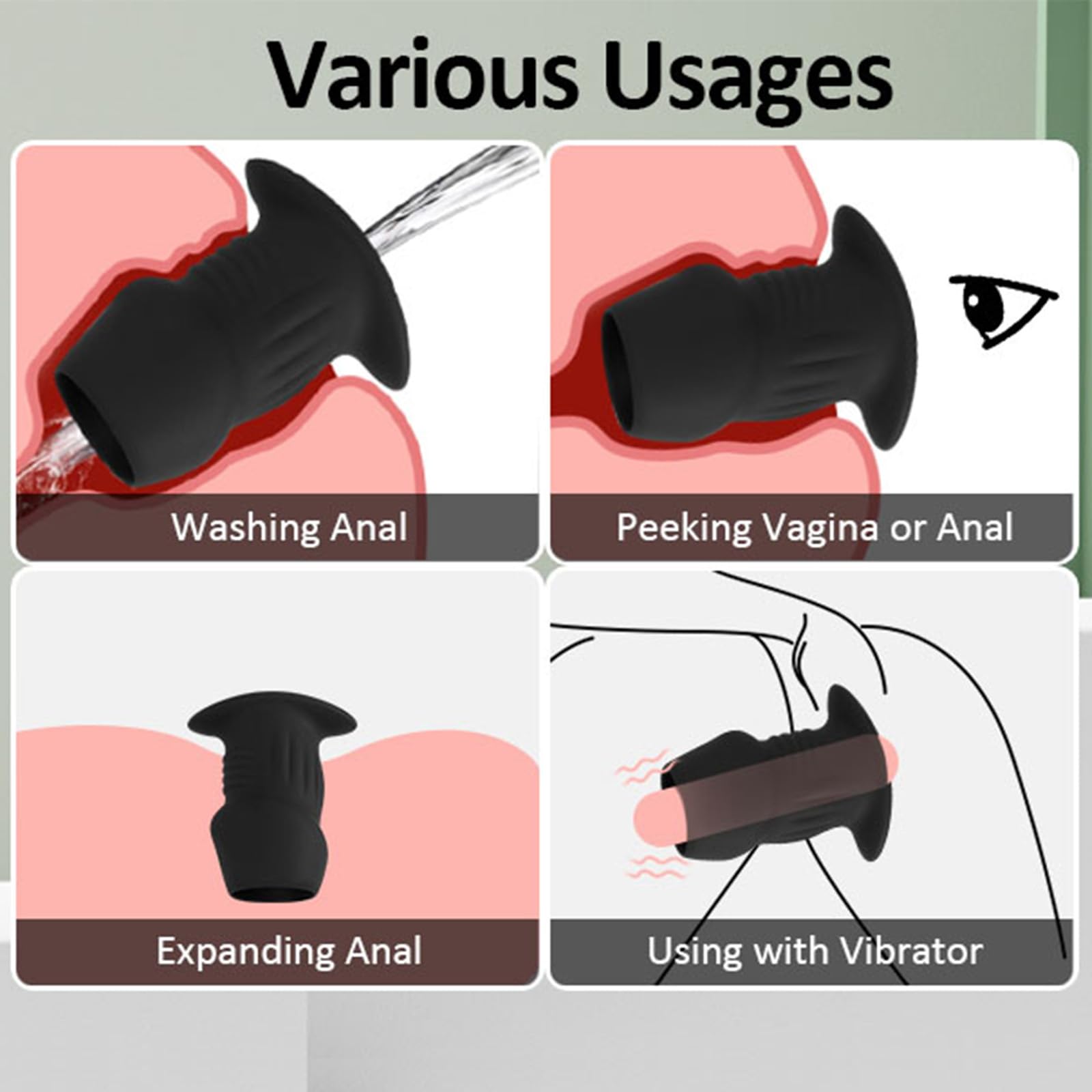clover anal plug Hollow Tunnel Butt Plugs main image 1
