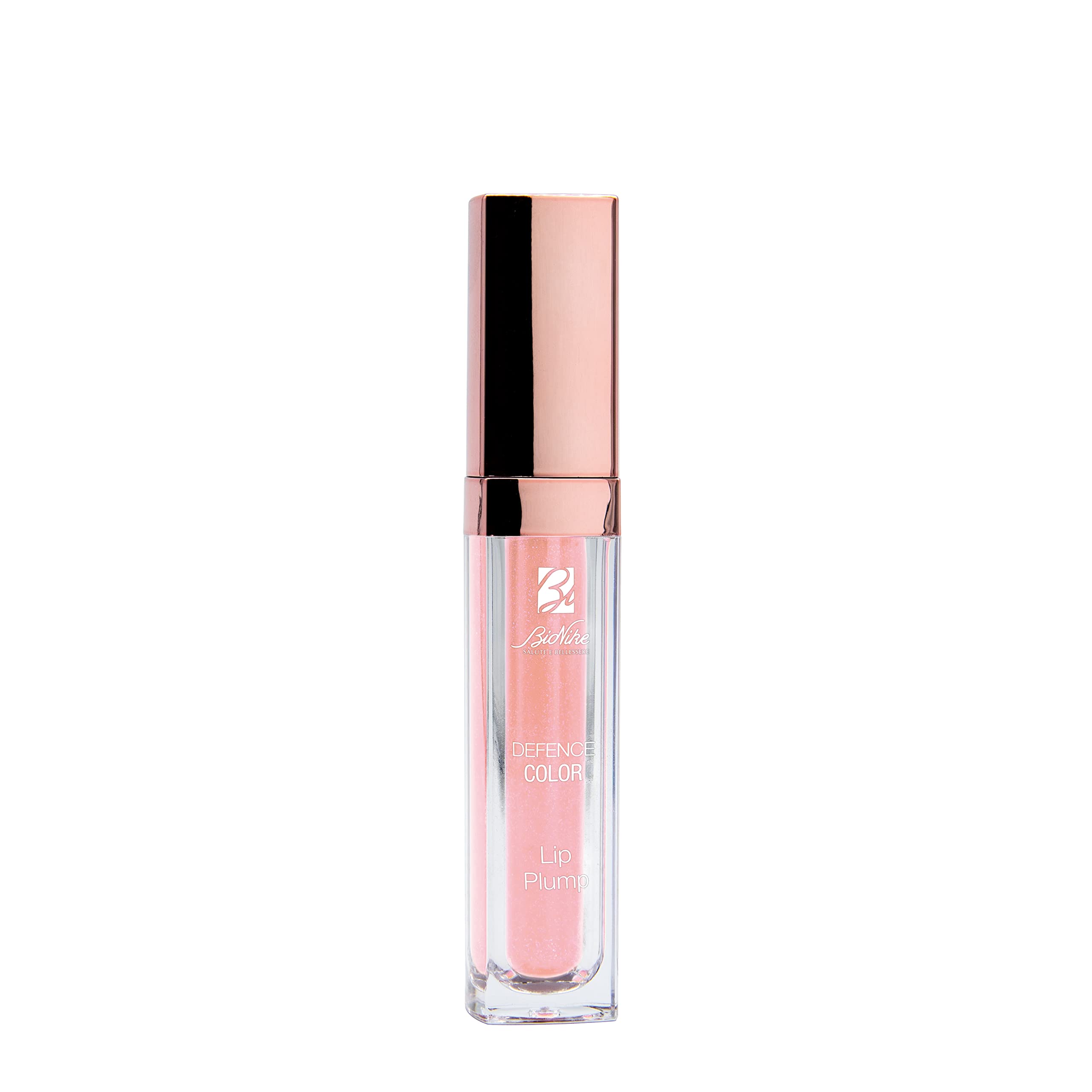 BioNike Defence Color Lip Plump - Połysk o działaniu nawilżającym i upalającym*. Kremowa i wygodna tekstura, Miękkie i nawilżone usta - N.001 Nude Rose