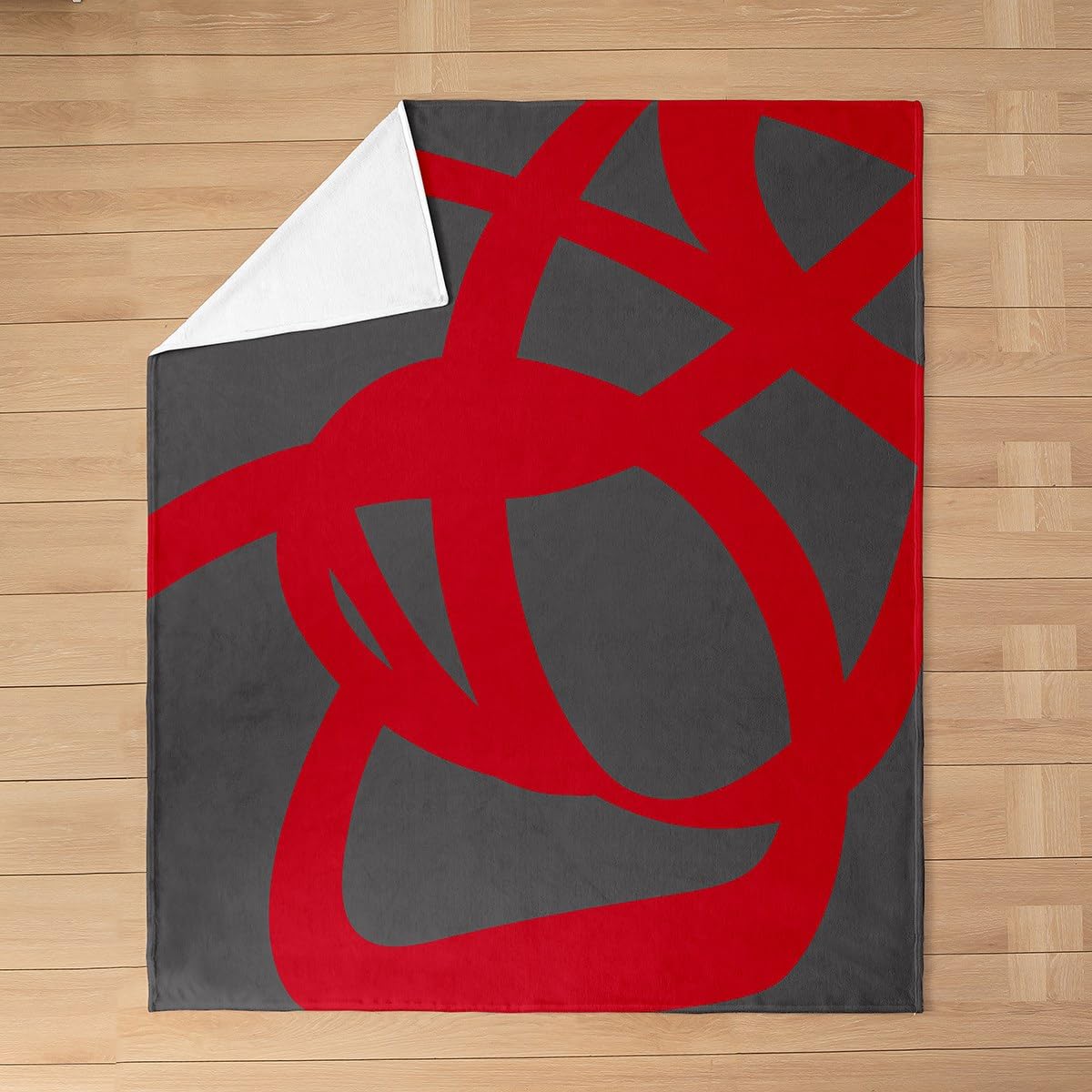 funky gadgets Coperta in pile di flanella per divano, morbida e accogliente coperta per letto, calda coperta singola per adulti, rossa, 130 x 150 cm